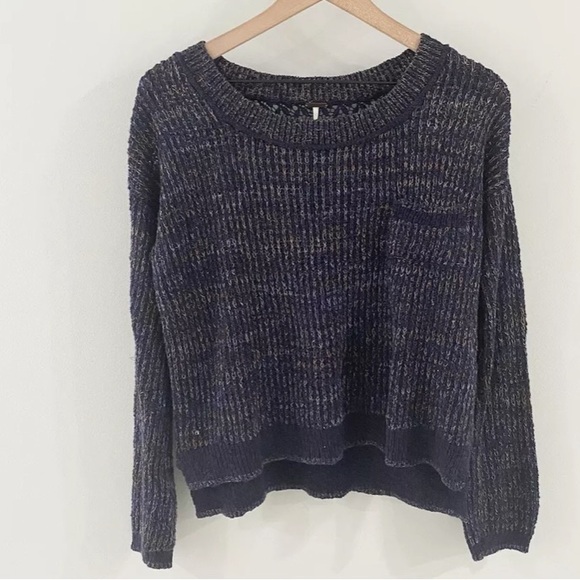 {VGUC} FREE PEOPLE Sweet Jane Crochet Back Sweater - Picture 4 of 11